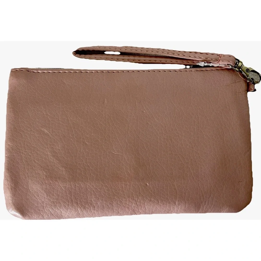 Liz Claiborne Pink Yorkie Wristlet Charger‎ Pocket NWT Artist Signed Dogs